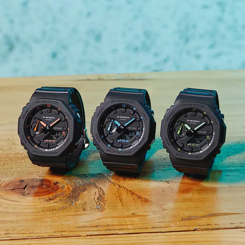 G-Shock GA-2100-1A2 Navy Blue Accent Octagon Watch